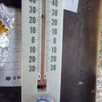 本堂前の気温
