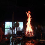 護摩供養(護摩堂)の様子