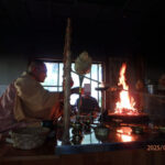 護摩供養(護摩堂)の様子