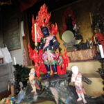 護摩堂(清掃中)の様子