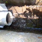 溝の詰まり及び排水量の確認